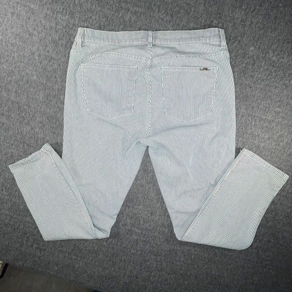 LRL Ralph Lauren Denim Pinstripes Jeans Women's 12 Blue Straight Ankle Pants‎ - Picture 8 of 12